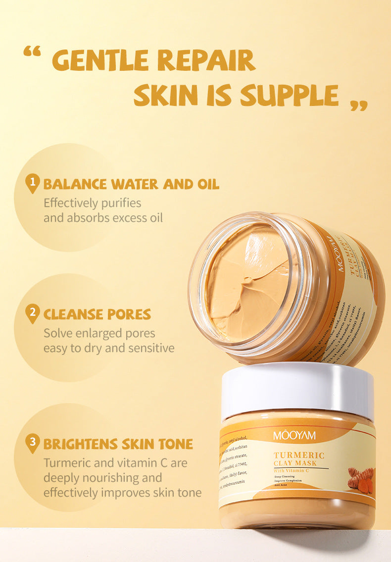 Turmeric Clay Mask – Deep Cleansing, Acne & Blackhead Treatment