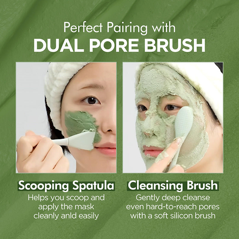 Holy Basil Bubble Clay Mask with Silicone Brush – Deep Cleansing Pore Detox & Blackhead Remover Face Mask
